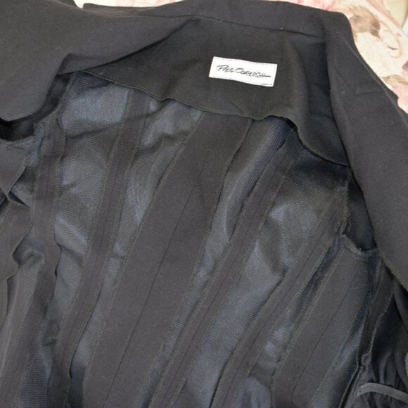 Vintage Paul Cornish Black Draped Blazer Sz M - Picture 7 of 7